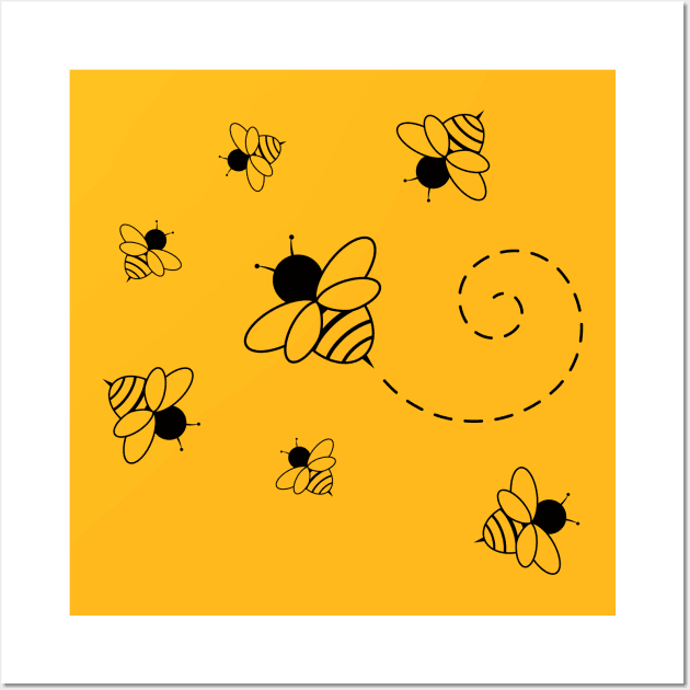 Bees Honey Bee Wall Art by KevinWillms1